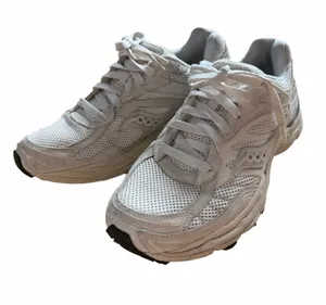 Saucony Off-White/Light Gray Mesh Athletic Sneakers thumbnail 1