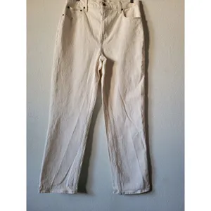 Abercrombie & Fitch The 90’s Straight Ultra High Rise Women's Jeans Sz 32 Cream thumbnail 9
