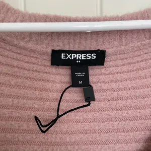 EUC Express women’s blush pink‎ ribbed knit wrap crossover sweater top medium thumbnail 4