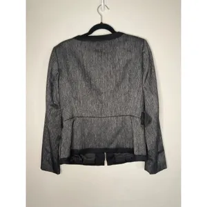 Anne Klein Women's Suit Jacket Blazer Metallic Gray Size‎ 8 Career Office thumbnail 2