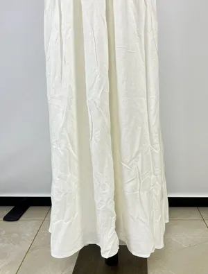 NWOT Farm Rio Linen Blend White Sleeveless Maxi Dress Size S thumbnail 7