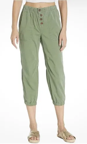 Free People Size Medium Green Cadet‎ Pull-On Jogger Pants Utility Boho thumbnail 1