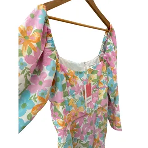 The Frolic‎ Floral Print Square Neck Mini Dress Multi Size 10 thumbnail 7