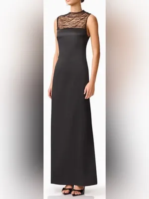 NEW ELLIATT Margot Beaded Black Sleeveless Gown Sz XS thumbnail 3