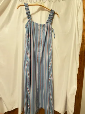 Petal and Pup NWT Alessandra Maxi Dress - Blue Stripe-oversized XS fits M/L thumbnail 14