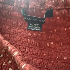 Y2K Dusty Rose Polka Dot‎ Smocked Peplum Square Neck Top Bell Sleeve thumbnail 4