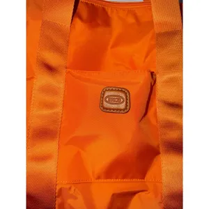 BRIC'S $210 Large‎ X Travel Deluxe Weekender Duffle Bag Orange Nylon Leather 22" thumbnail 3