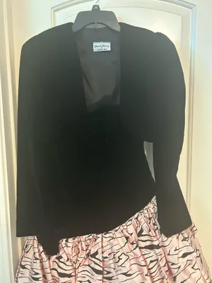Retro Pink Zebra Print Strapless Dress thumbnail 5