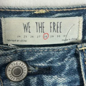 We The Free Free People Denim Midi Skirt Blue Button Fly Front Slit Size‎ 28 thumbnail 4