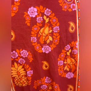 FARM Rio 100% Cotton Vibrant Red and Orange Long Sleeve Dress Size Medium thumbnail 13