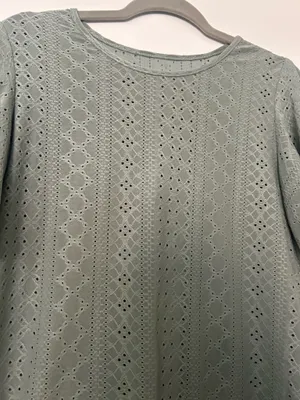 Cupshe Sage green top with eyelets thumbnail 3