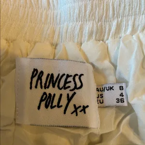 Princess Polly Cream Ruffled Skater Skirt thumbnail 2