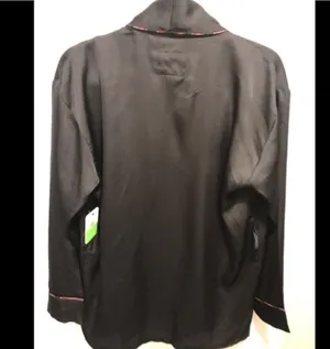 Sam Edelman satin robe in black thumbnail 2
