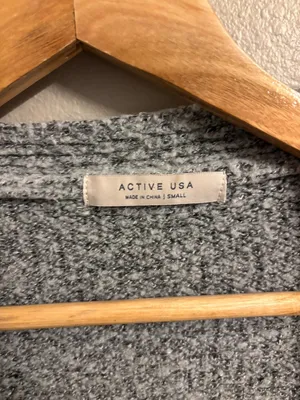 Active USA Gray Cardigan thumbnail 4
