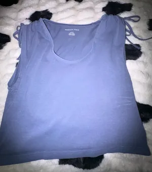 American Eagle Outfitters Dusty Lavender Tie-Shoulder Tank thumbnail 1