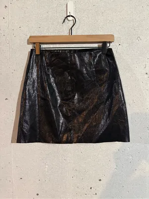 Blue Rain Francesca’s Faux Leather Zipper Mini Skirt | Size: Small thumbnail 3