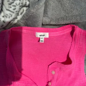 Aerie hot pink Sunspun Waffle Cropped Tank Top thumbnail 2