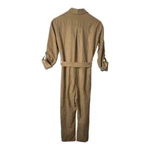 Nasty Gal Jumpsuit Womens M/L Tan Utility Tie Waist Long Sleeve Button Front New thumbnail 5