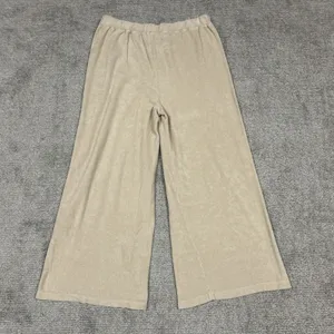 The Simple Folk Pants Women 14 Organic Cotton Boho Wide Leg Beige Sustainable thumbnail 5