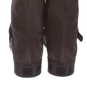 Stuart Weitzman Suede Studded Accent Moto Boots Mid Calf Size 7 Pre-Loved thumbnail 8