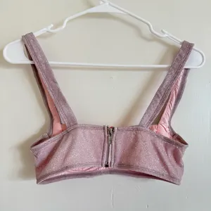 White Fox Boutique Glittery Pink Bralette thumbnail 4