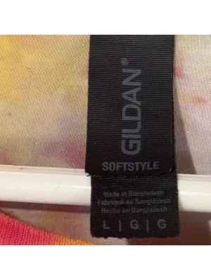 Gildan Large Tie Dye Dark Academia Graphic Tee thumbnail 6