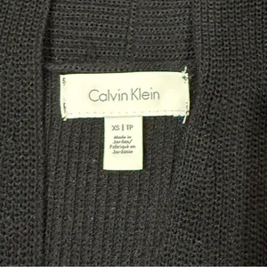 Calvin Klein Black Belted Sleeveless Cardigan Belted Duster thumbnail 9