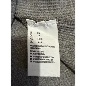American Eagle Women Top XS Grey Loved Waffle Knit Thermal Scoop Neck Raglan Y2K thumbnail 9