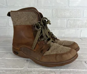 Chacos Barbary Boots Womens 9 Pinecone Hiking Outdoor Leather Wool Lace Up Bootie thumbnail 1