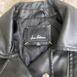 Sam Edelman Black Faux Leather Moto Biker Jacket Womens XL zip 5/2021 EUC thumbnail 9