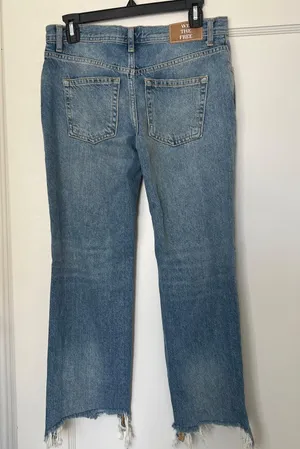 We The Free Jeans Free People Maggie Straight Leg Distressed Jeans Size 25 NWOT thumbnail 7