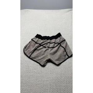 Lululemon Choose a Side Reversible Shorts Tan Black Animal Print Size 8 thumbnail 2