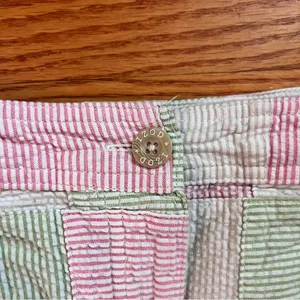 Izod Golf Plaid White Pink Green Seersucker Women's size 6 Skort Skirt thumbnail 2