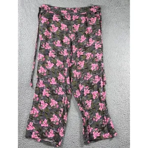 Wide Leg Floral Camo Pants XL Relaxed Lightweight Boho Eclectic‎ Utility Chic thumbnail 3