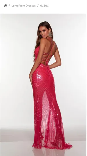 Alyce Paris Prom Dress Fuchsia 61361 thumbnail 2