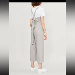 Free People Navy and White Striped Jumpsuit overalls 0 thumbnail 2