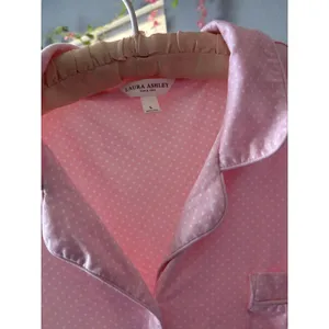 Laura Ashley Pink Polka Dot Pajama Set – Size Large thumbnail 5