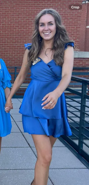 Altar'd State Dark Blue Dress thumbnail 1