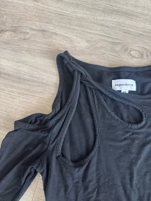 superdown Yesenia Twist Bodysuit in Black thumbnail 3