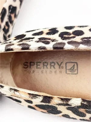 SPERRY Leather Animal Print Tassel Ballet Flats Size 7M Casual Boho Safari thumbnail 3