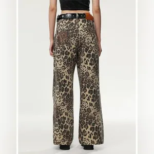 NWT Aelfric‎ Eden Wide Leg Leopard Print Jeans Size 34 thumbnail 13