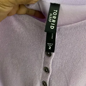 Torrid Sleep Terry Jumpsuit Size 2X Lavender Lounge thumbnail 9