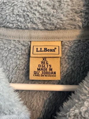 L.L.Bean XL Blue Sherpa Fleece Pullover Quarter Zip Cozy Soft‎ Jacket thumbnail 2