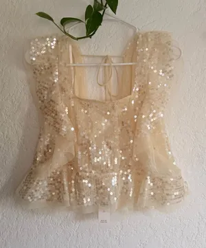 Anthropologie Sequin Top thumbnail 4