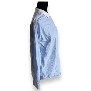5/$35 ‎ Old Navy Womens Shirt Sz S The Boyfriend Blue White Pinstripe Dress thumbnail 5
