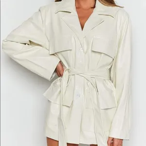 LIONESS White long-sleeve blazer dress thumbnail 4