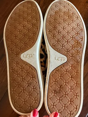 UGG Leopard Calf Hair Ballet Flats Women’s 7 Animal Print Leather Slip On Shoes thumbnail 6