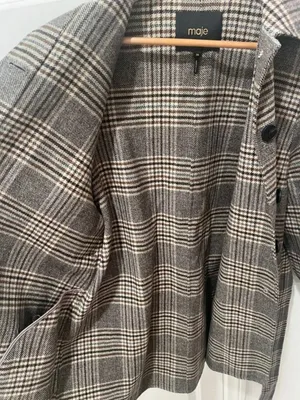 Maje Double-faced Plaid Checked Coat thumbnail 3