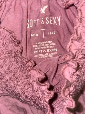 American Eagle Outfitters Mauve Off-Shoulder Smocked Top thumbnail 2