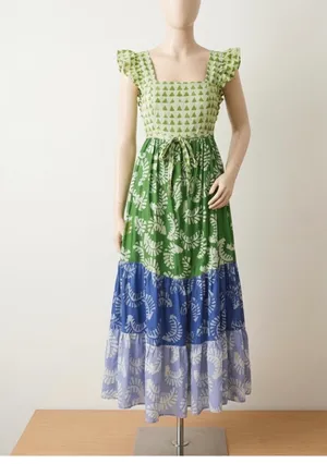 Suggested Title: AQUA x Studio 189 Boho Tiered Open Back Maxi Dress thumbnail 2